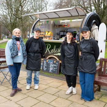 Relish Bagle van at Sussex Uni Campus